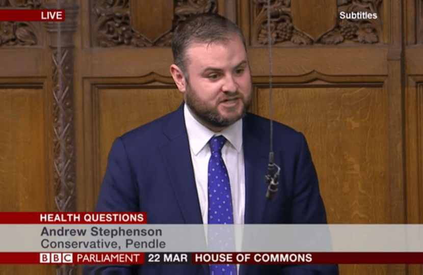 Andrew asking a question in the House of Commons