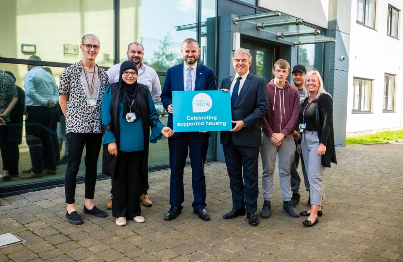 Andrew Stephenson MP with Chairman of the Conservative Party Brandon Lewis MP visiting Positive Action for the Community on 31st August 2018 