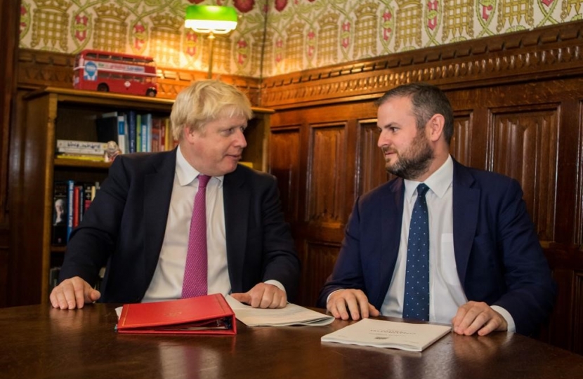 Photo of Andrew Stephenson MP & Boris Johnson MP 