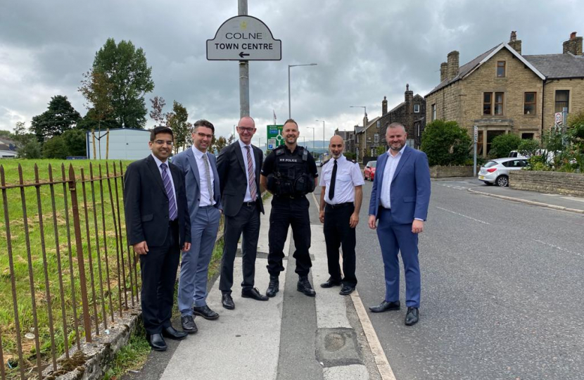 Andrew Stephenson with the Police in Colne 