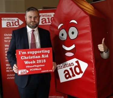 Andrew Stephenson during the Christian Aid week Parliamentary event